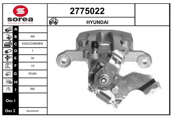 Etrier frana 2775022 EAI
