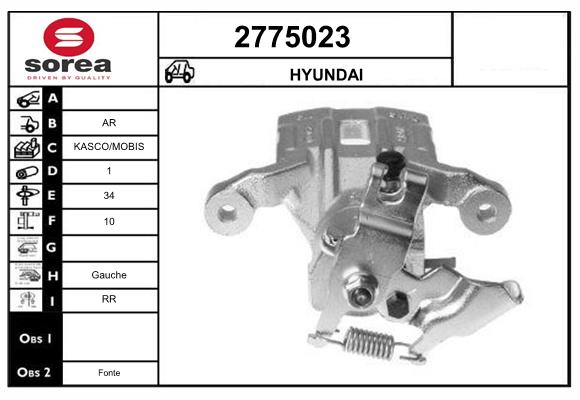 Etrier frana 2775023 EAI