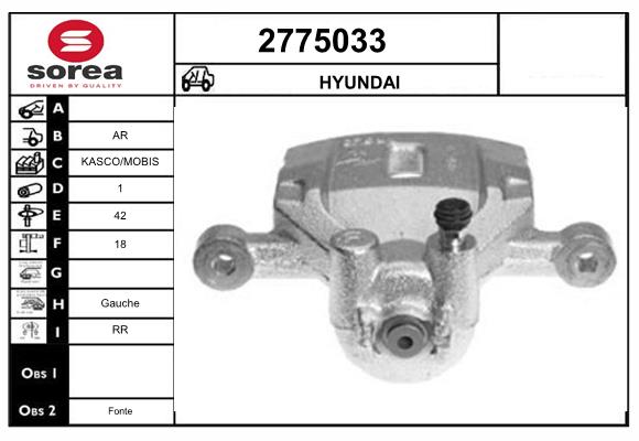 Etrier frana 2775033 EAI