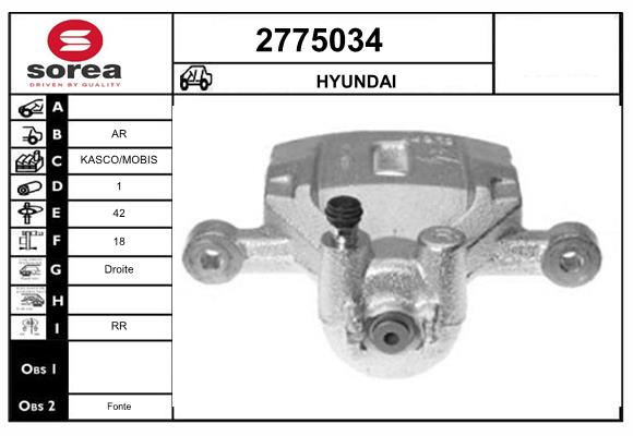 Etrier frana 2775034 EAI