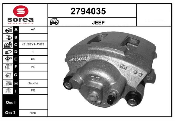 Etrier frana 2794035 EAI