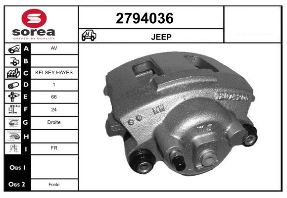 Etrier frana 2794036 EAI
