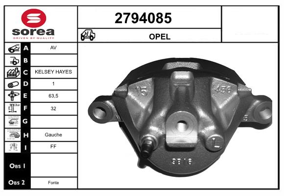 Etrier frana 2794085 EAI