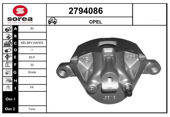 Etrier frana 2794086 EAI