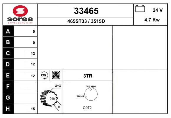 starter 33465 EAI