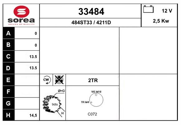 starter 33484 EAI