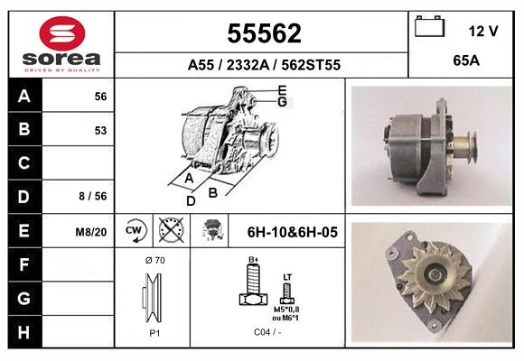 Generator / alternator 55562 EAI