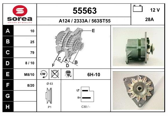 Generator / Alternator 55563 EAI