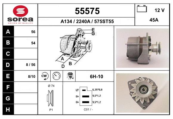 Generator / Alternator 55575 EAI