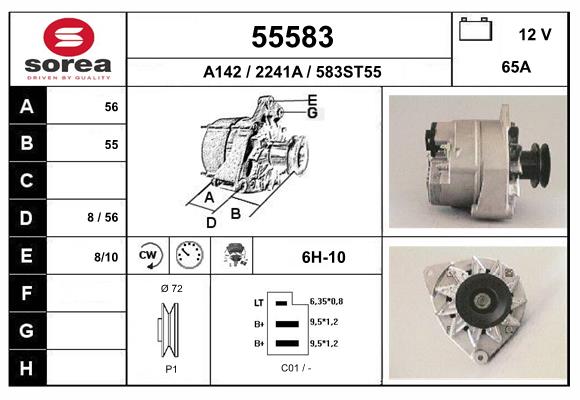 Generator / Alternator 55583 EAI