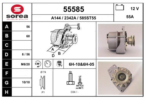 Generator / Alternator 55585 EAI