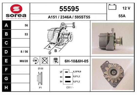 Generator / Alternator 55595 EAI