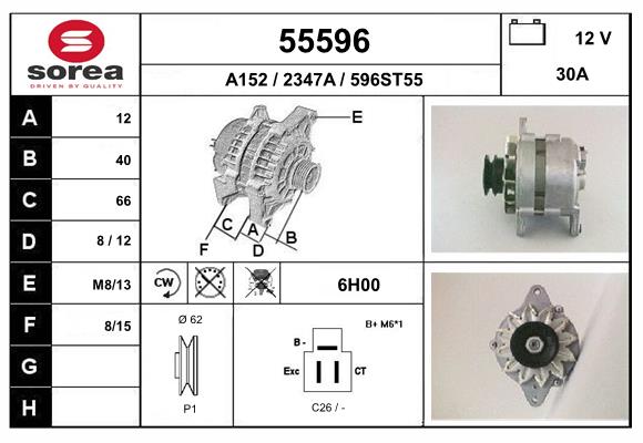 Generator / Alternator 55596 EAI