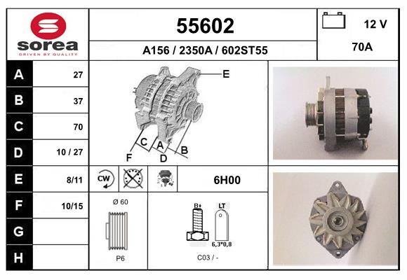 Generator / Alternator 55602 EAI