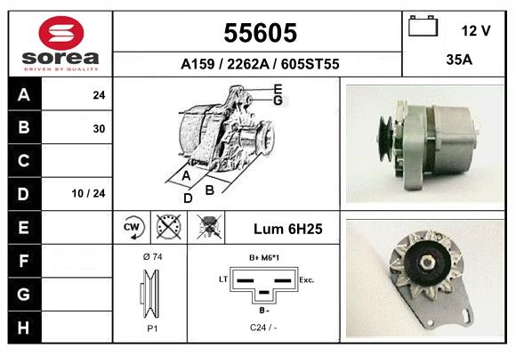 Generator / Alternator 55605 EAI