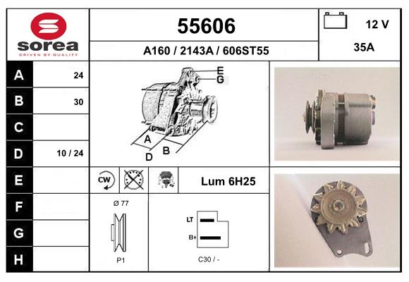 Generator / Alternator 55606 EAI