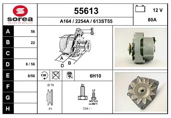 Generator / Alternator 55613 EAI