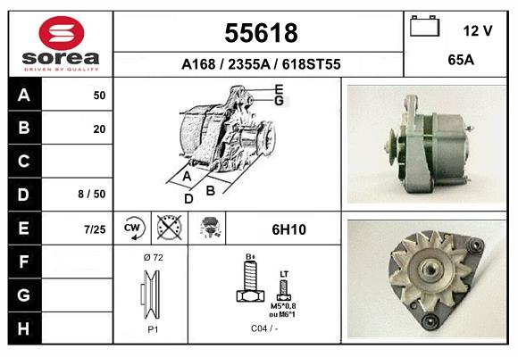 Generator / Alternator 55618 EAI