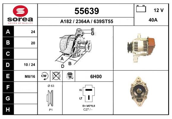 Generator / Alternator 55639 EAI
