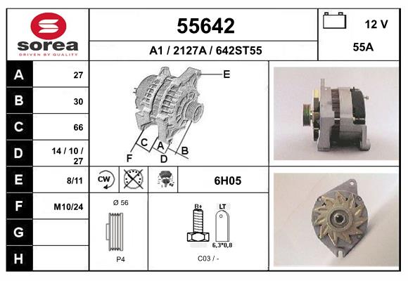Generator / Alternator 55642 EAI