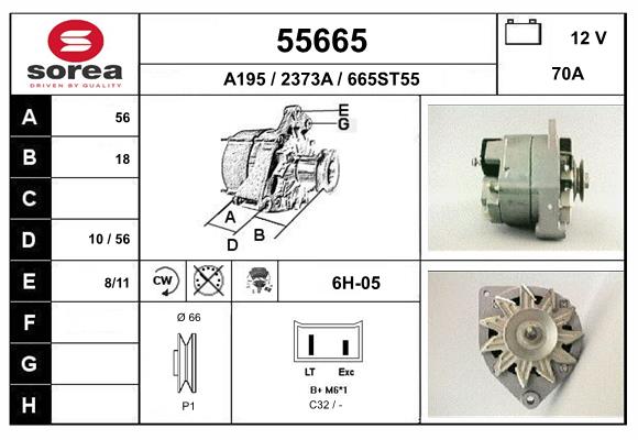 Generator / Alternator 55665 EAI