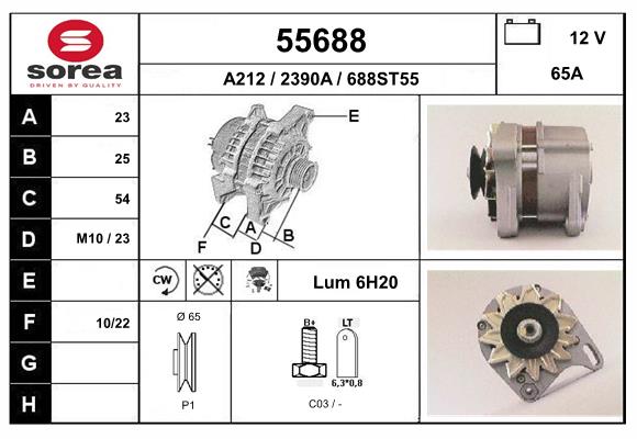 Generator / Alternator 55688 EAI