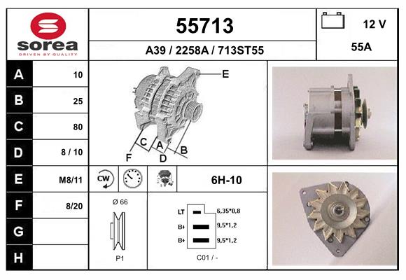 Generator / Alternator 55713 EAI