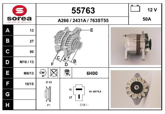 Generator / Alternator 55763 EAI