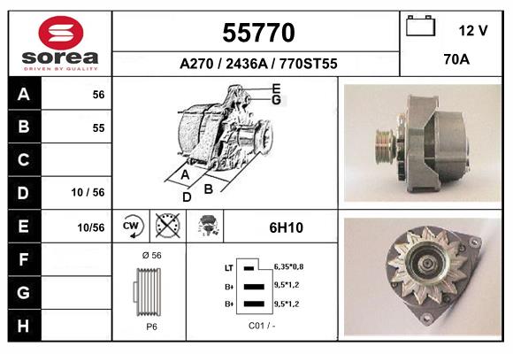Generator / Alternator 55770 EAI
