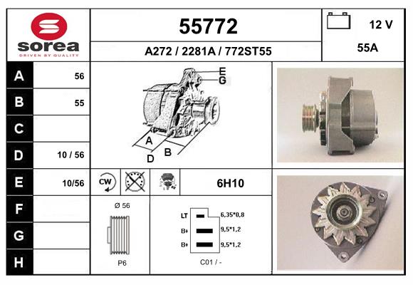 Generator / Alternator 55772 EAI
