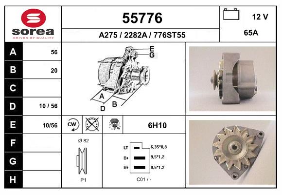 Generator / Alternator 55776 EAI