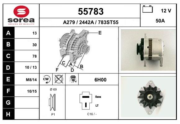 Generator / Alternator 55783 EAI