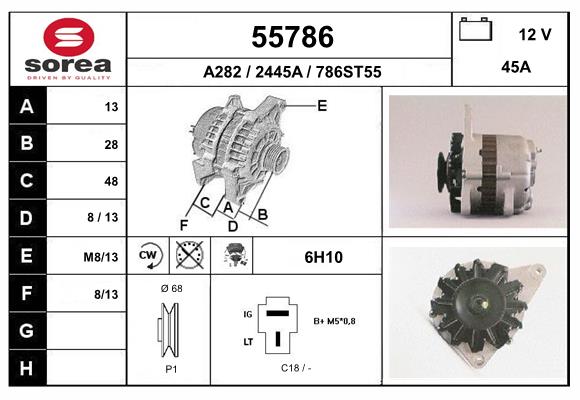 Generator / Alternator 55786 EAI