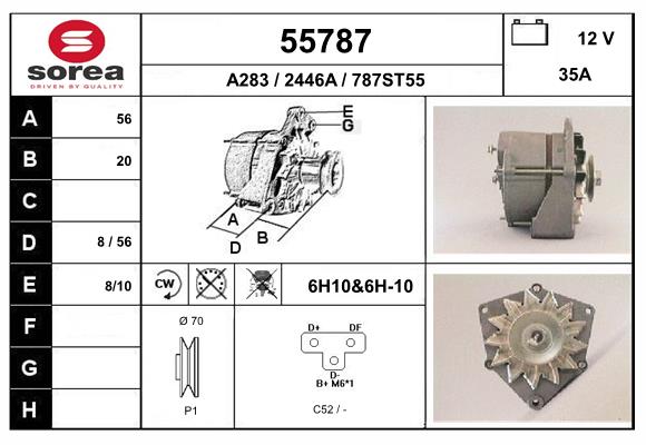 Generator / Alternator 55787 EAI