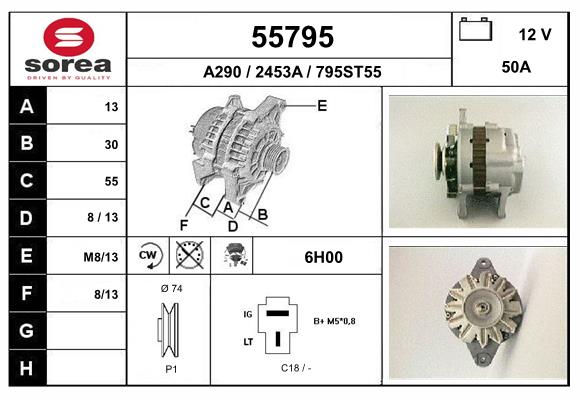Generator / Alternator 55795 EAI