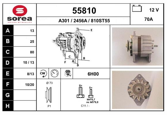 Generator / Alternator 55810 EAI