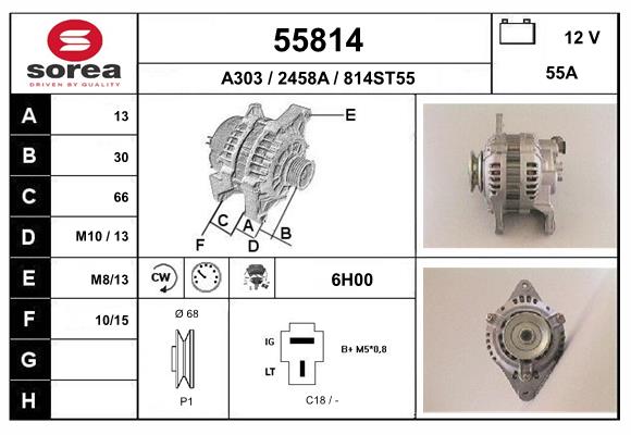 Generator / Alternator 55814 EAI