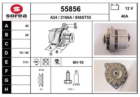 Generator / Alternator 55856 EAI