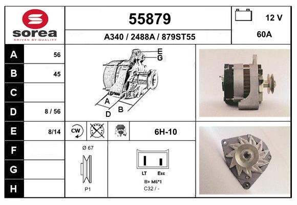 Generator / Alternator 55879 EAI
