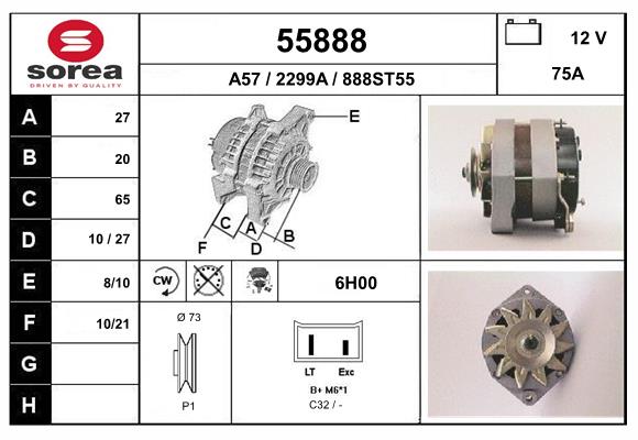 Generator / Alternator 55888 EAI