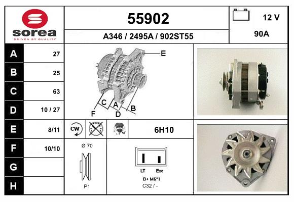 Generator / Alternator 55902 EAI