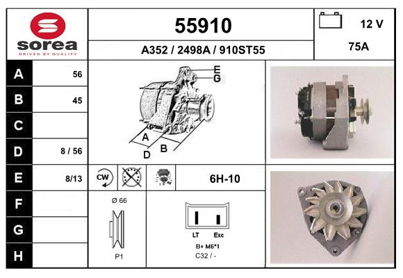 Generator / Alternator 55910 EAI