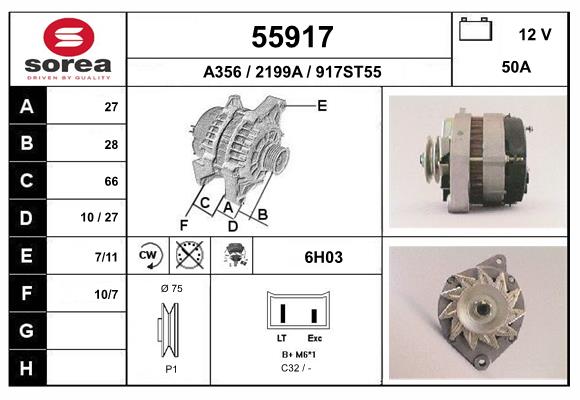 Generator / Alternator 55917 EAI