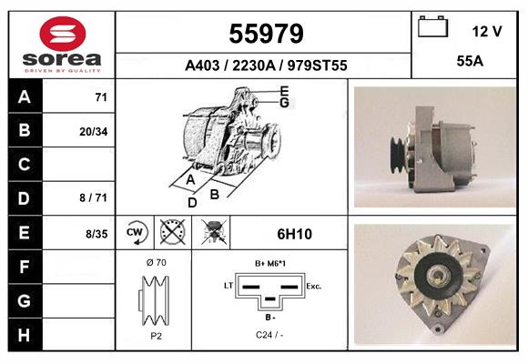 Generator / Alternator 55979 EAI