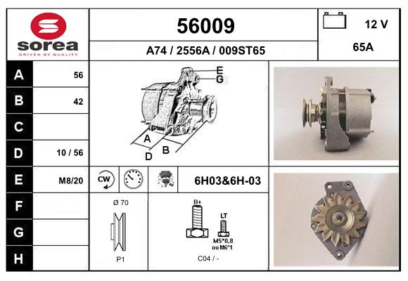 Generator / Alternator 56009 EAI