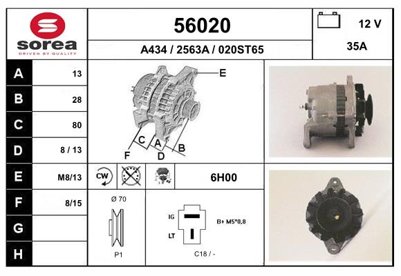Generator / Alternator 56020 EAI