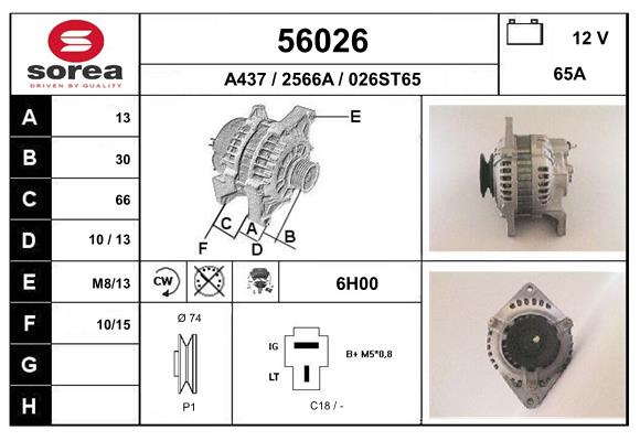 Generator / Alternator 56026 EAI