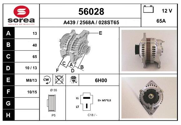 Generator / Alternator 56028 EAI