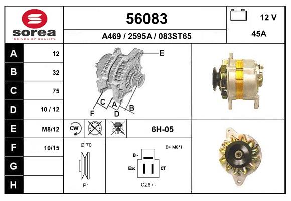Generator / Alternator 56083 EAI