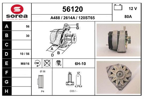 Generator / Alternator 56120 EAI